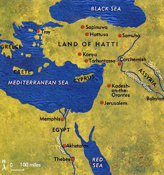 Hittite and Egypt empire map