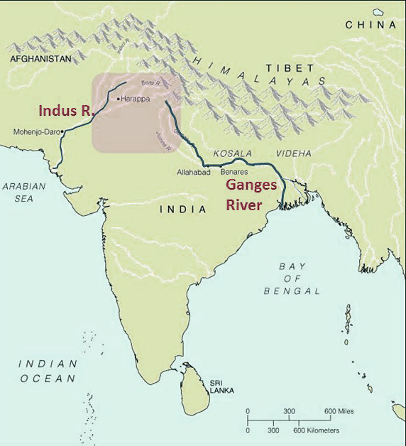 Indus and Ganges river map