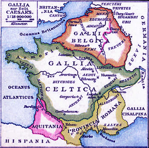 Map of Gaul territory