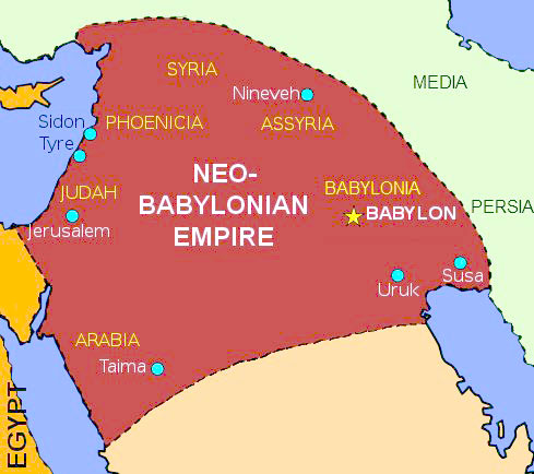 Map of Neo Babylonian empire