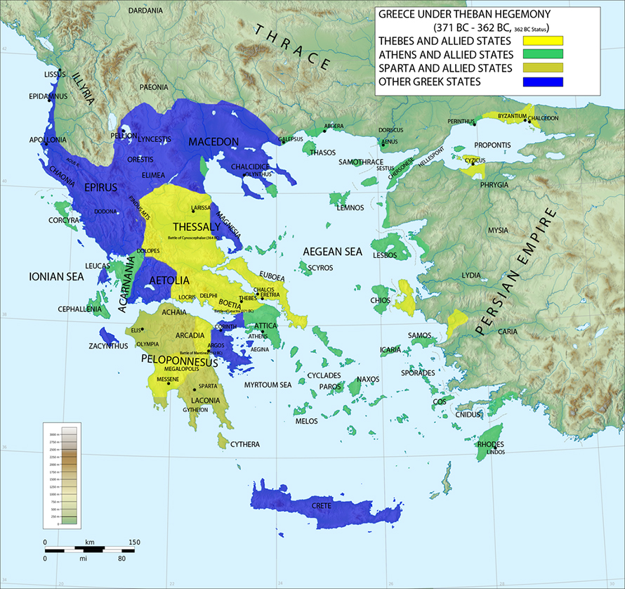 Theban hegemony over Greece