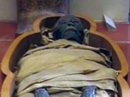 Mummy in sarcophagus