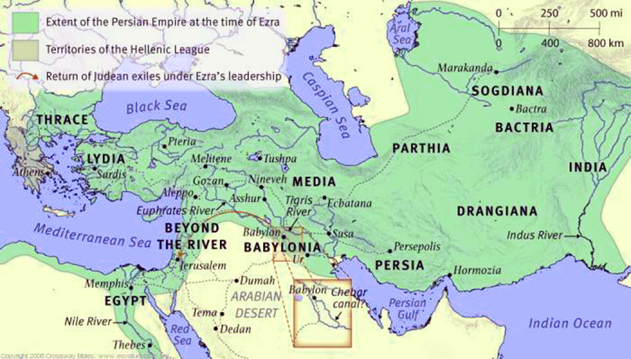 Persian empire around 500 B.C