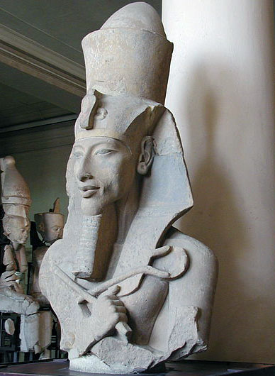 Akenaton colossal statue from Temple in Karnak. Collection of the Museum in Cairo.