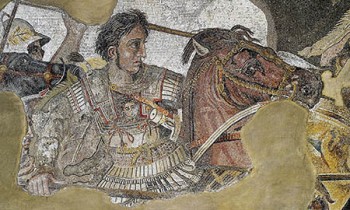 Alexander Mosaic, dating from circa 100 BC, found in ancient city Pompeii.