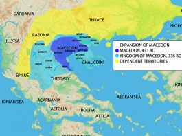 Map of the Ancient Maecodnia 431-336 BC