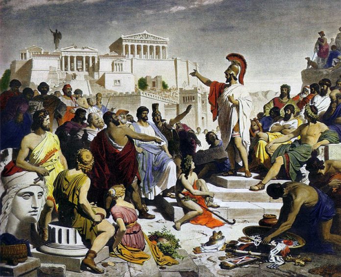 Athenian-politician-Pericles-in-front-of-the-Assembly-by-painter-Philipp-Foltz-19-century