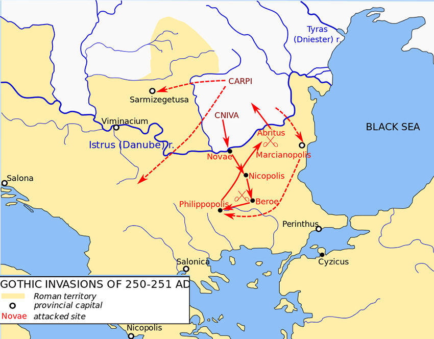 Migrations of Gothic tribes (250-251 AD)