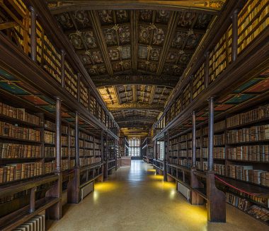 The interior of Duke Humphrey's Library, the oldest reading room of the Bodleian Library in the University of Oxford. Photo by DAVID ILIFF