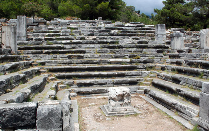 Example of Bouleuterion in ancient Greek city Priene.