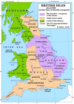 Map of Britain cca 886