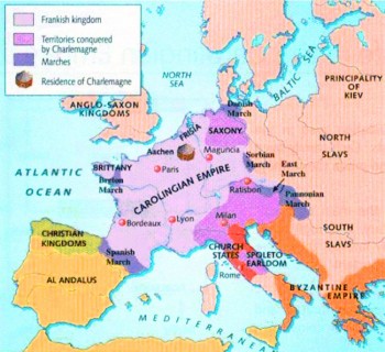 Map of Carolingian kingdom