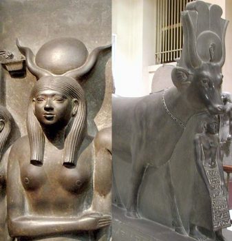 Two different forms of goddess Hathor