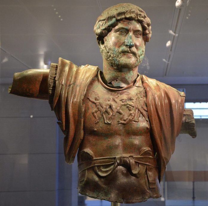 Hadrian-bronze-statue-Israel-museum- Bronze statue of Hadrian
