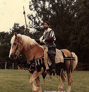 Man riding a horse, example