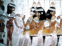 Detail of wedding ceremony Ancient Egypt