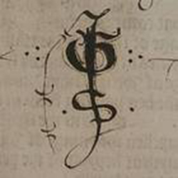 Medieval Monogram of Monk and Nun