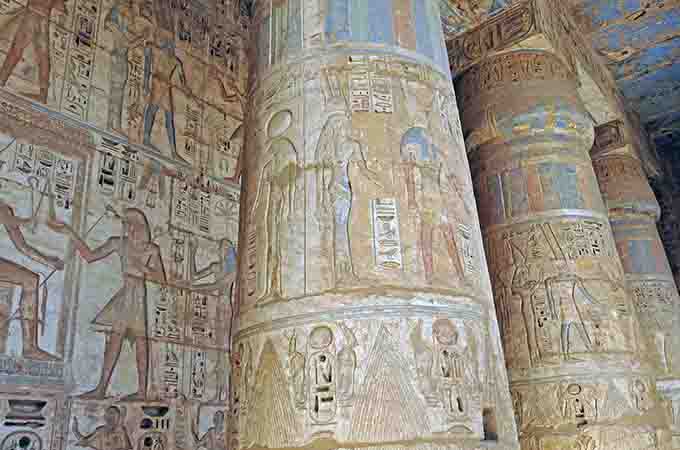 Artwork at Medinet Habu