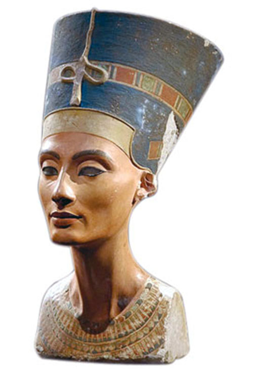 Nefertiti bust. Collection of Egyptian museum Berlin