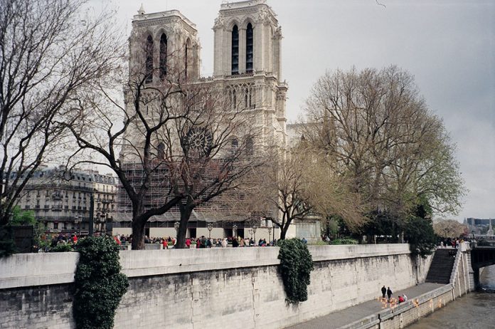 Notre-Dame-Cathedral- Notre-Dame Cathedral in Paris. The total surface area of Cathedral within interior an exterior is 5,500 m². Photo credited by Michael Streich