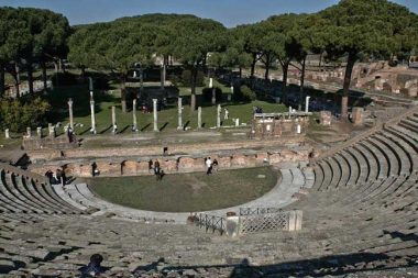 Ruins of Ostia Forum. 