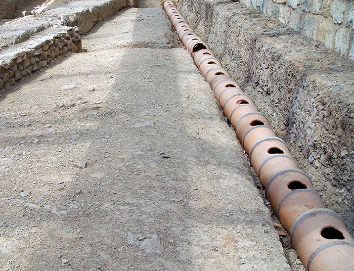 A part of Peisistratos aqueduct in Athens.