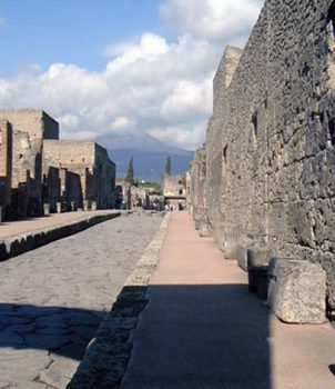 The main street of Pompeii.