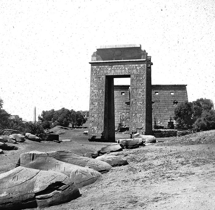 Gate of Pylon in Karnak. Photo - Brooklyn Museum Archives
