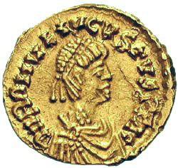 Coin of Romulus Augustus the last of the Western Roman Emperors