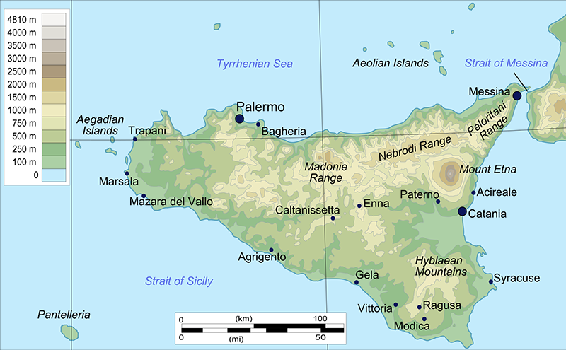 Sicily map