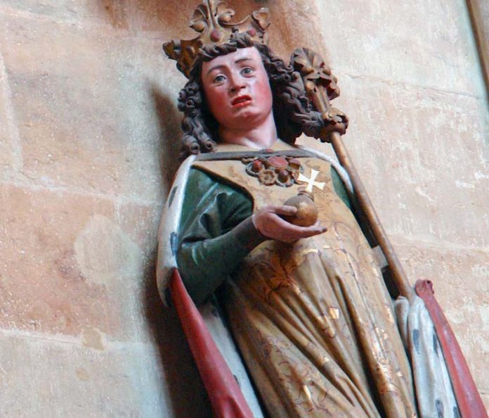 Statute-of-Otto-I Statue of Otto I in Meissen Cathedral )or Church of St John and St Donatus) in Saxony.