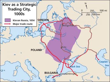 The Varangian trade routes