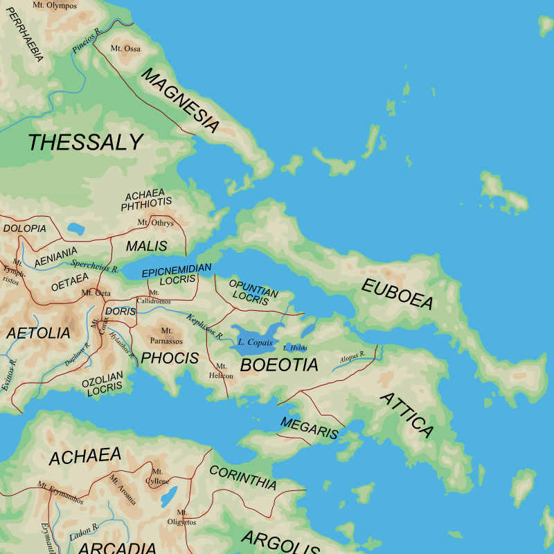 Geographical regions of the Ancient Greece