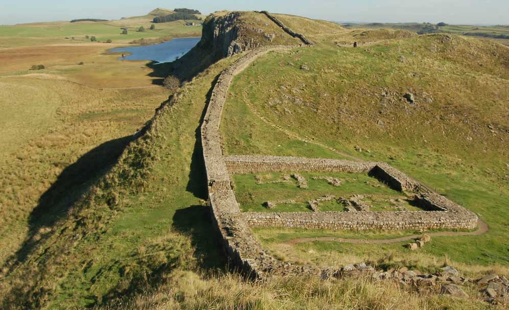 Sections of Hadrian's Wall remain in Britain