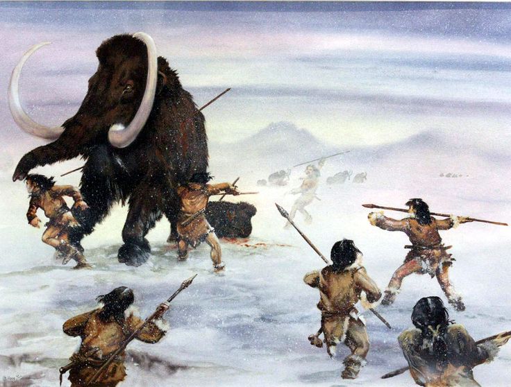 Example of hunting in paleolithic