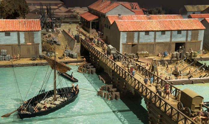 Model of Londinium bridge by The Museum of London Londinium Bridge (Museum of London)